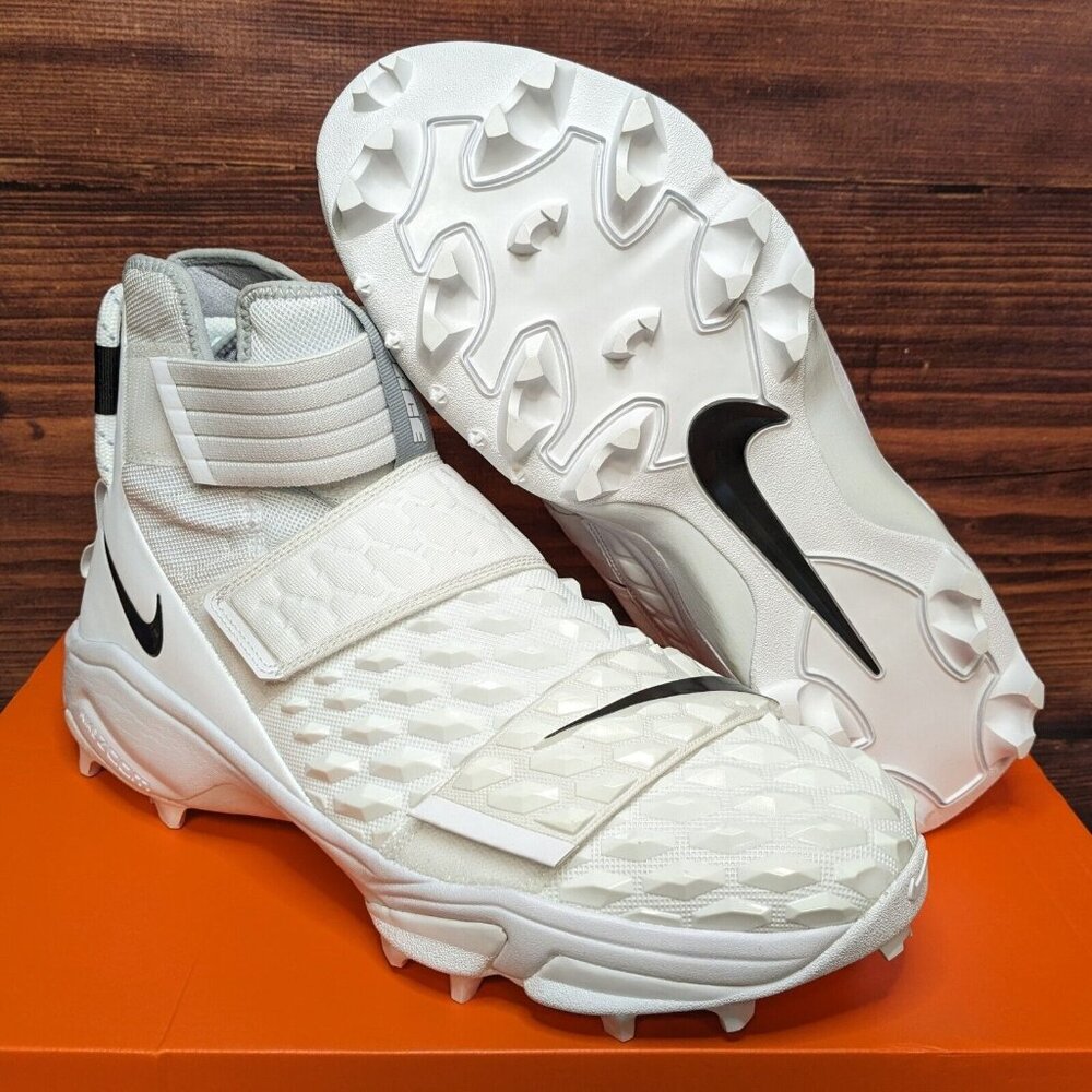 Nike Force Savage Elite 2 Shark White Black Football Cleats CK2824-100 Men 12-16